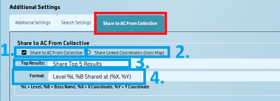 Share to AC from Collective settings