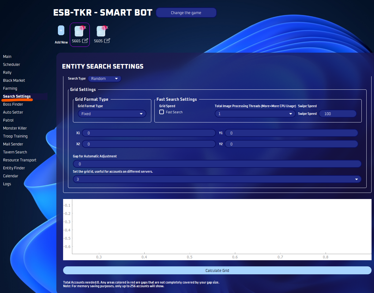 Search Settings for fast searching