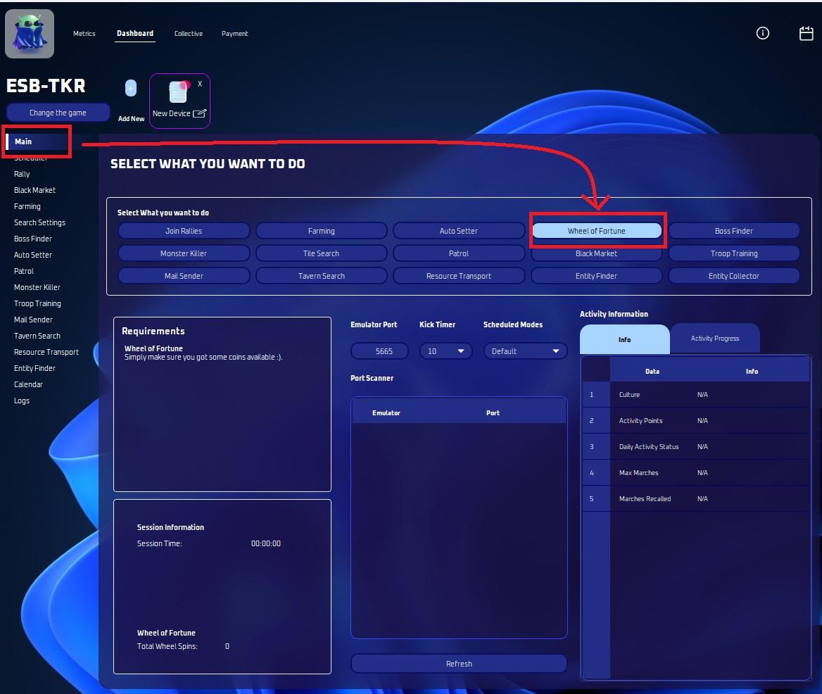 Wheel of Fortune mode selected in the bot
