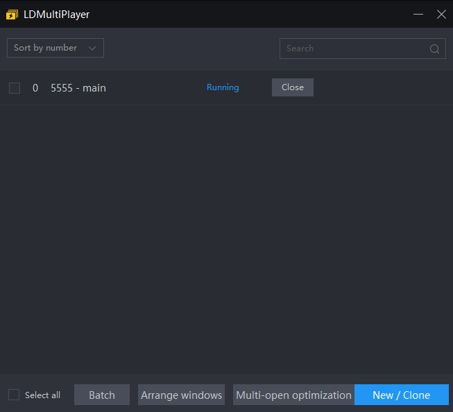 LD Player multi-instance manager with instances named by port