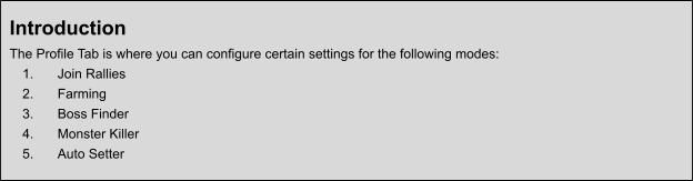 Profile Settings screenshot 1