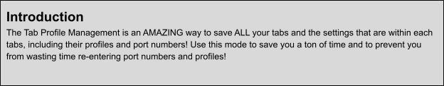 Tab Profile Management screenshot 1