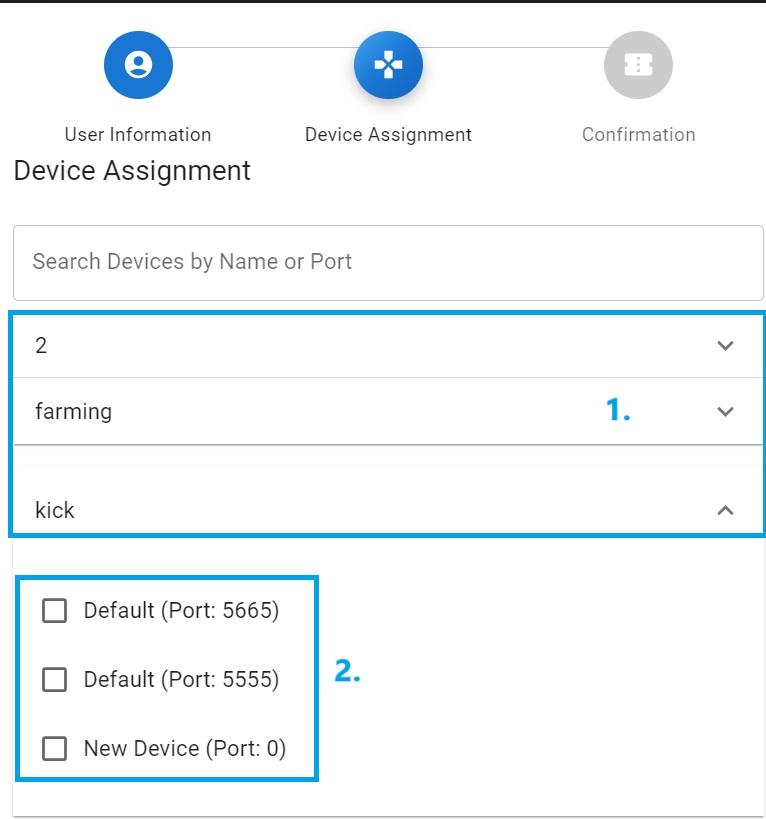 Sub-user device assignment