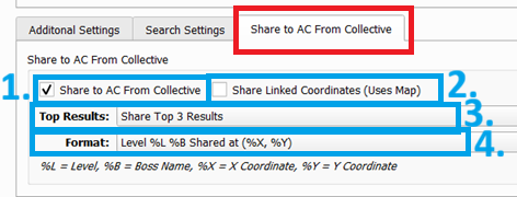 Share to AC from Collective settings
