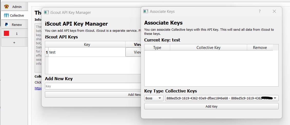 iScout Manager in the Collective tab