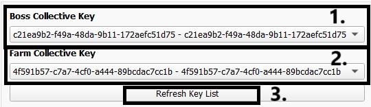 Collective Key settings