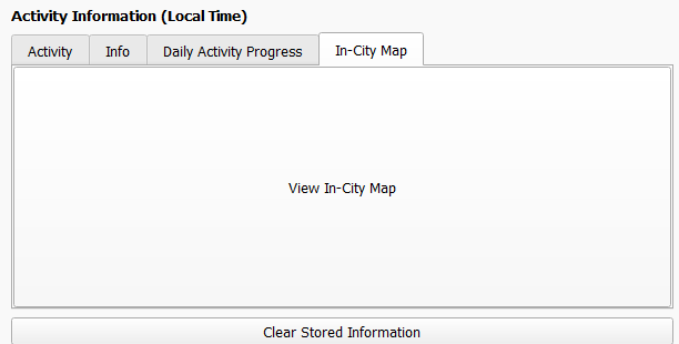 In-city map tab under activity information on the Start tab